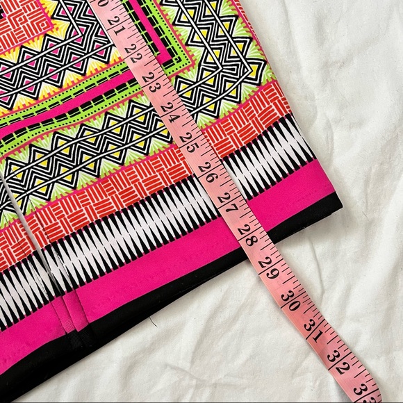 Bisou Bisou Multicolor Geometric Pencil Skirt - Picture 5 of 6